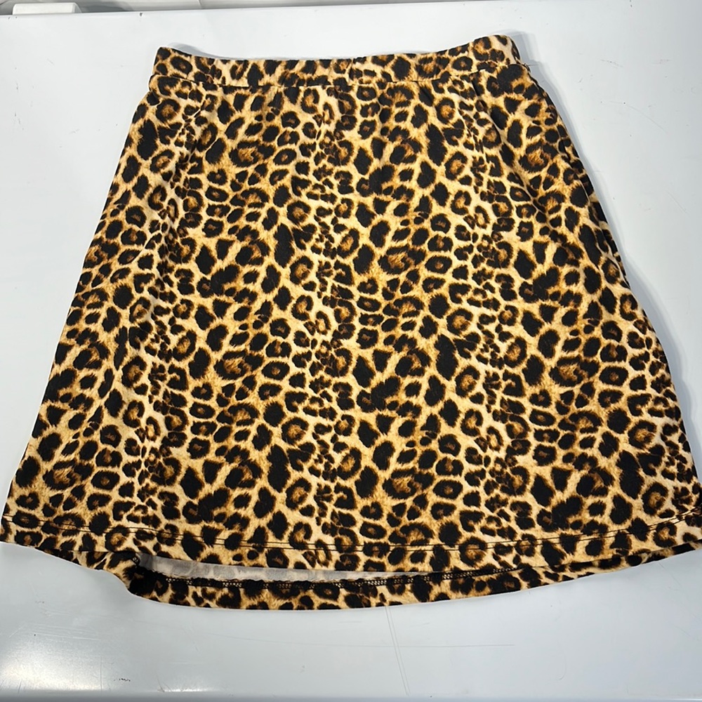 WHITE FAWN Leopard Knit Girls Skirt